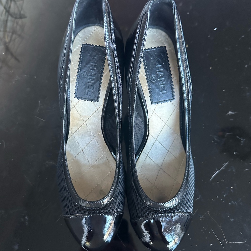 Chanel Black Heels Size 7 1/2 Women’s US